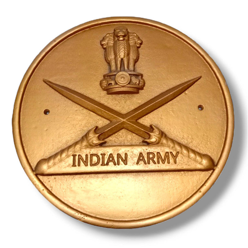 INDIAN ARMY Wall Plauque - Solid Casting - 12 Inches (5391)