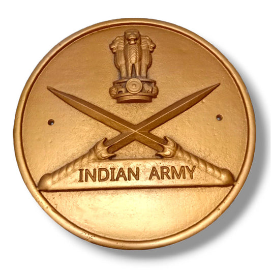 INDIAN ARMY Wall Plauque - Solid Casting - 12 Inches (5391)
