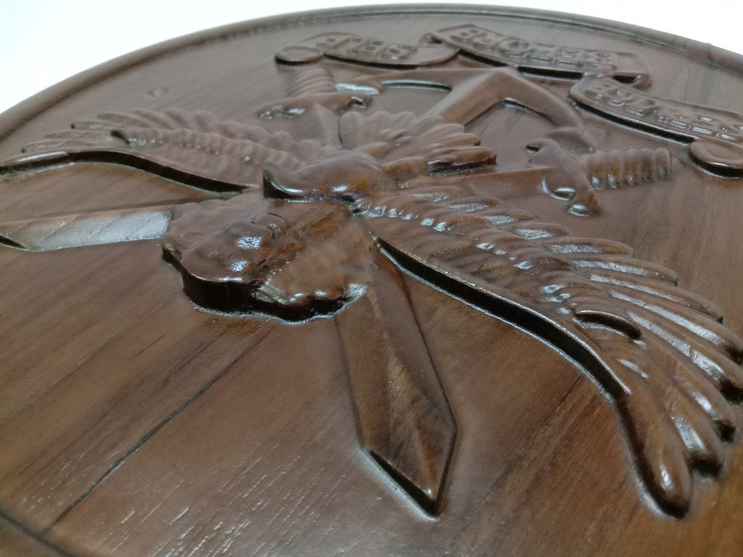 SERVICE BEFORE SELF WOODEN Plaque - 12 Inches - 3D Engraving- Crest Badge Wall Décor (5395)