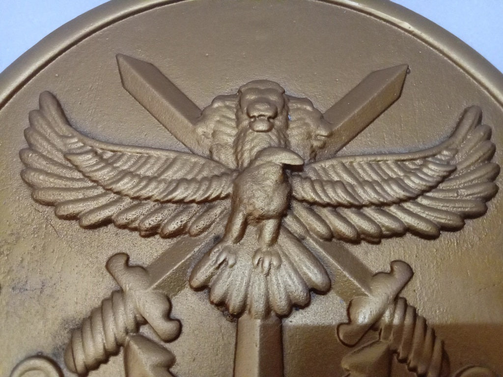 SERVICE BEFORE SELF Safe Plaque - 12 Inches -Solid Cast - Crest Badge Wall Décor (5397)