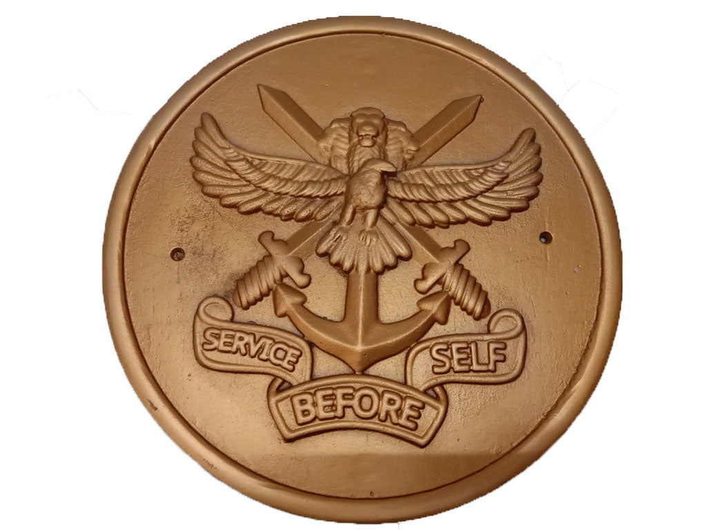 SERVICE BEFORE SELF Wall Plauque - Solid Casting - 12 Inches (5397)