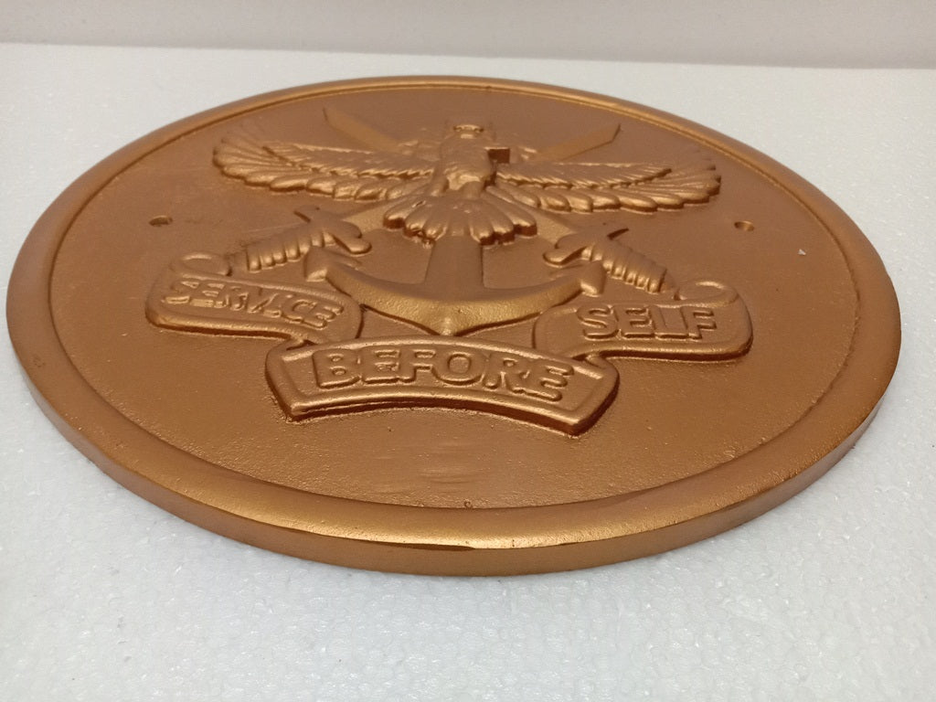 SERVICE BEFORE SELF Wall Plauque - Solid Casting - 12 Inches (5397)