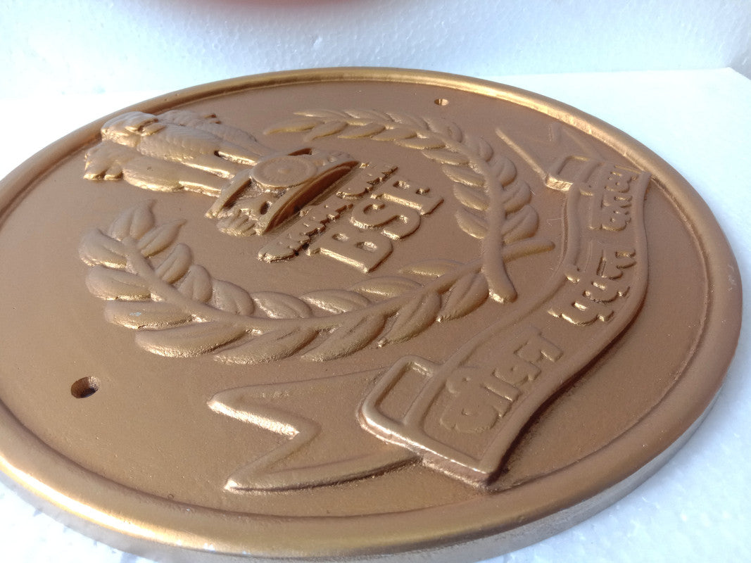 Border Security Force BSF Safe Plaque - 12 Inches -Solid Cast - Crest Badge Wall Décor (5409)