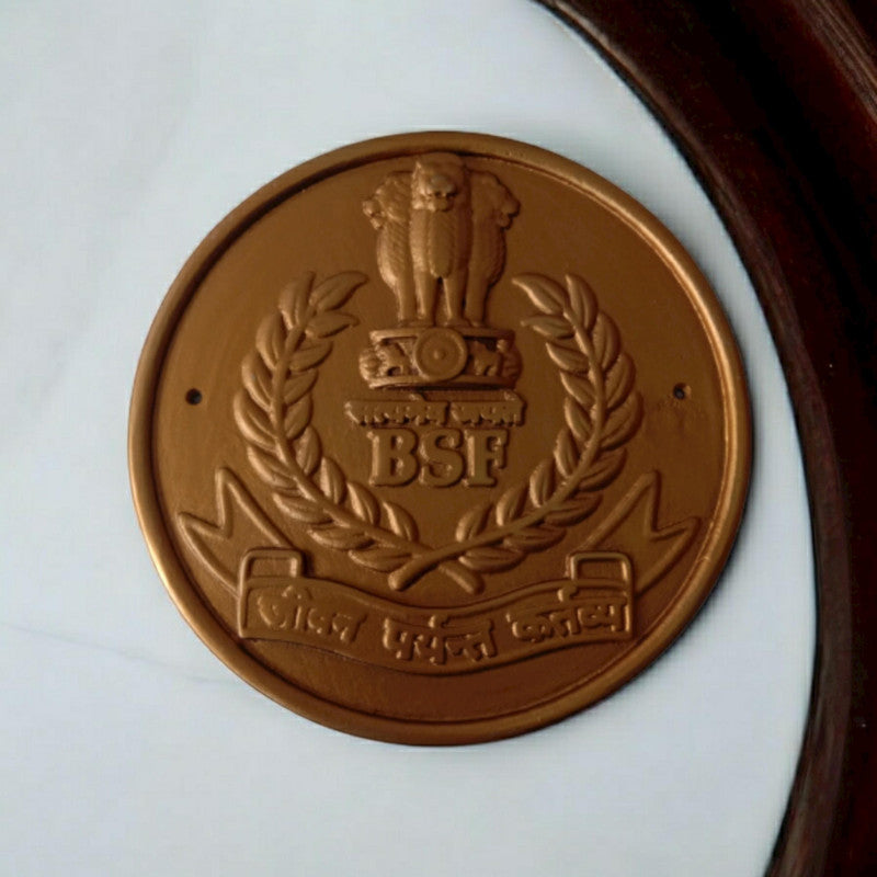 Border Security Force BSF Safe Plaque - 12 Inches -Solid Cast - Crest Badge Wall Décor (5409)