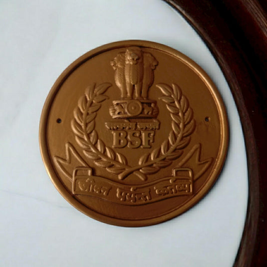 Border Security Force BSF Safe Plaque - 12 Inches -Solid Cast - Crest Badge Wall Décor (5409)