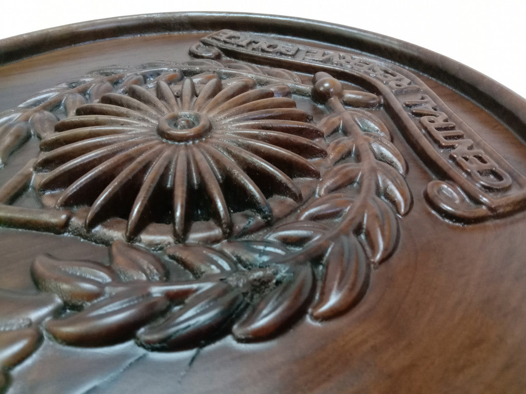 Central Reserve Police Force CRPF WOODEN Plaque - 12 Inches - 3D Engraving- Crest Badge Wall Décor (5413)