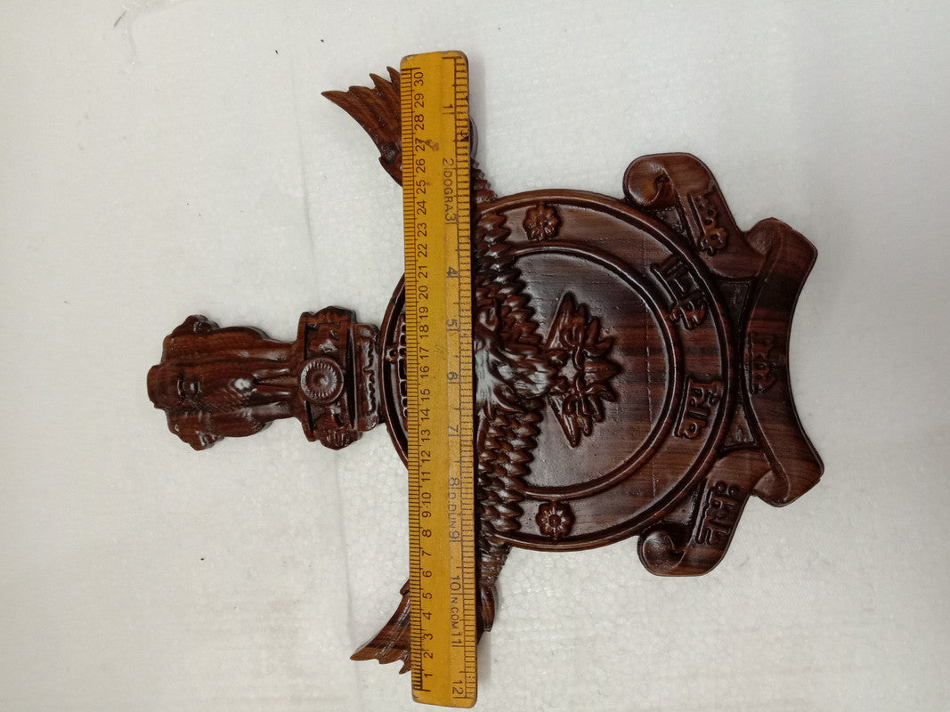 Indian AIR FORCE Vayu Sena Wooden Wall Plaque - 12 Inches - 3D Engraving - Indian Army (5425)