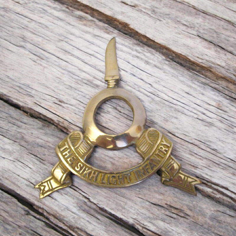 THE SHIKH LIGHT INFANTRY Indian Police Military Navy Air Force CAST Safe Plaque Plate Crests Badge (718)