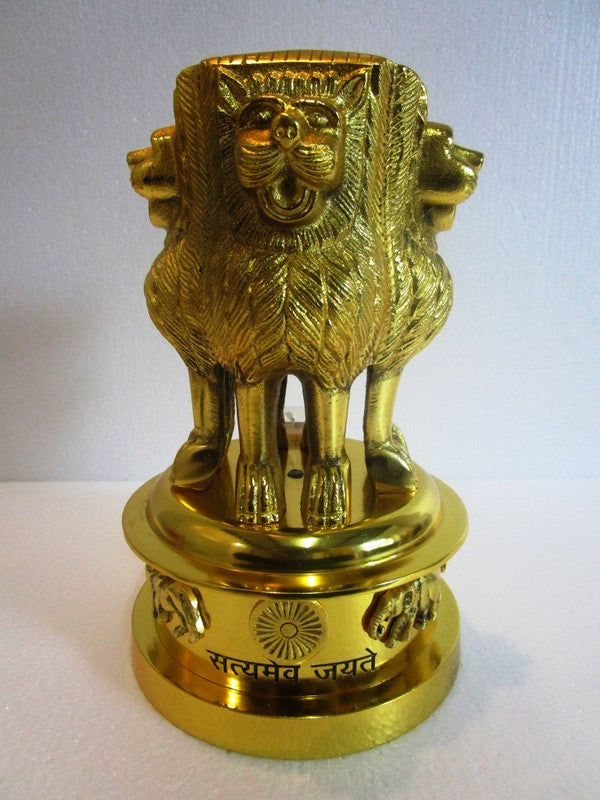 LARGE Ashoka Stambh Emblem India Ashok Chakra Pillar Memento Sculpture Home Office Desk (77)