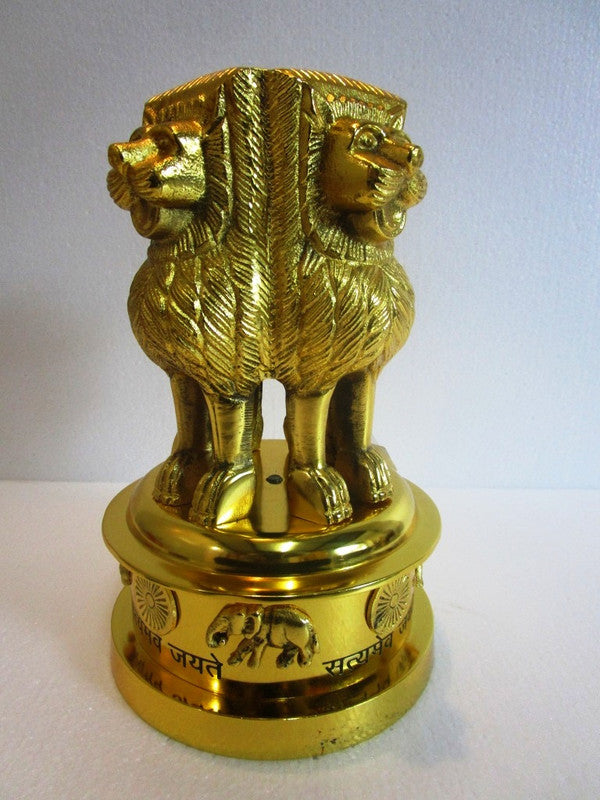 LARGE Ashoka Stambh Emblem India Ashok Chakra Pillar Memento Sculpture Home Office Desk (77)