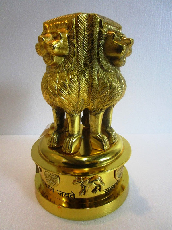 LARGE Ashoka Stambh Emblem India Ashok Chakra Pillar Memento Sculpture Home Office Desk (77)