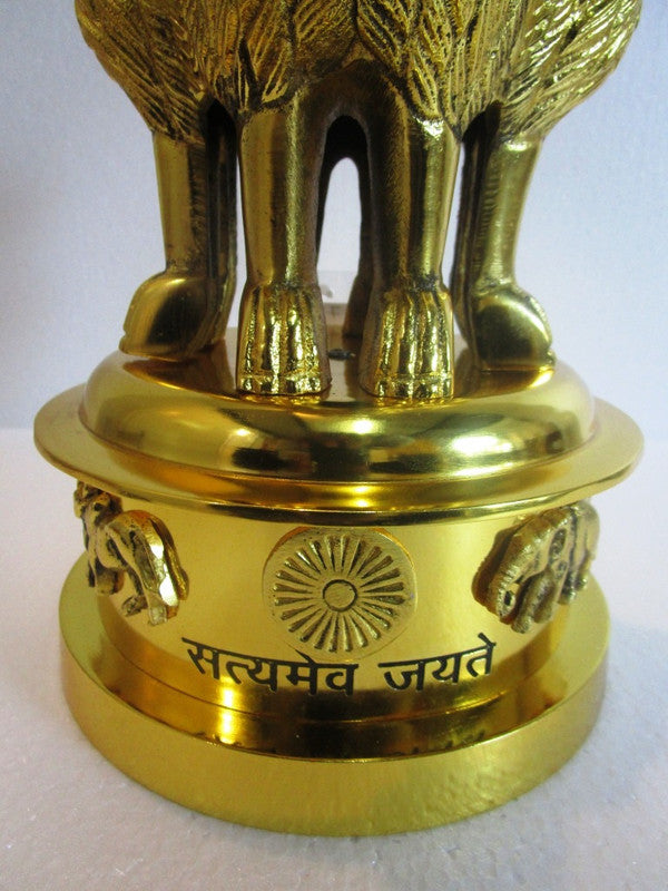 LARGE Ashoka Stambh Emblem India Ashok Chakra Pillar Memento Sculpture Home Office Desk (77)