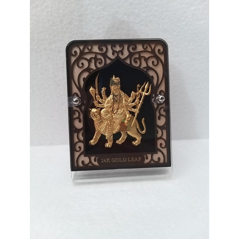 Gold Plated Goddess Ambaji with Frame | Religious Collection (1901)
