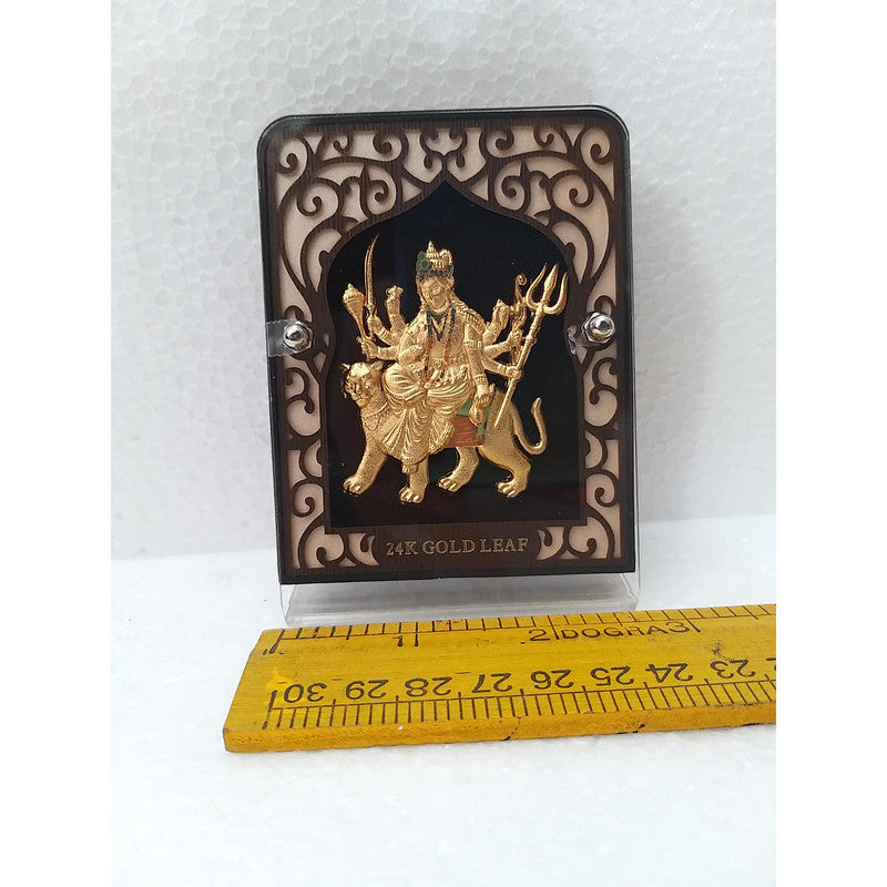 Gold Plated Goddess Ambaji with Frame | Religious Collection (1901)