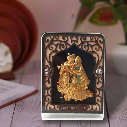 Gold Plated Lord RADHA KRISHNA with Frame | Religious Collection (1909)