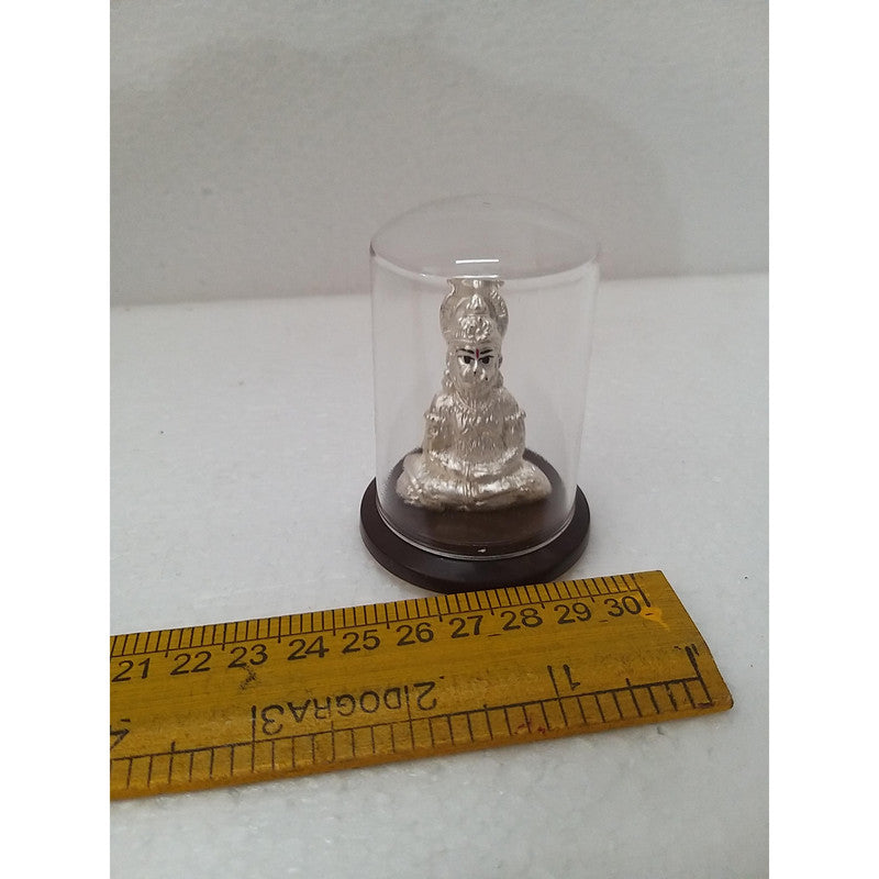 Silver Plated Beautiful Lord Hanuman with Acrylic Base Idol Decorative Showpiece (1977)