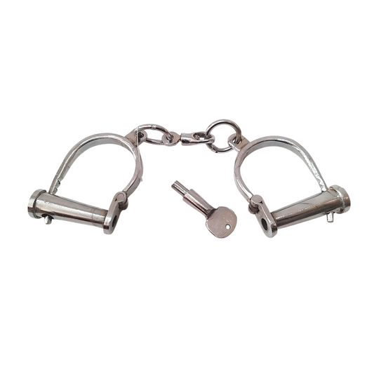 Vintage Style Police Hand Cuff | Handcuff | Jail Cinema Drama Silver Plated Police (1815)