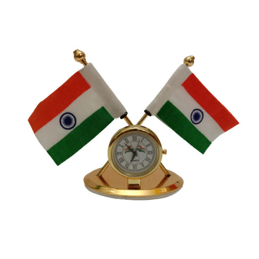 BRASS Indian NATIONAL FLAG Stand - Bharat- Republic of INDIA (2250) 