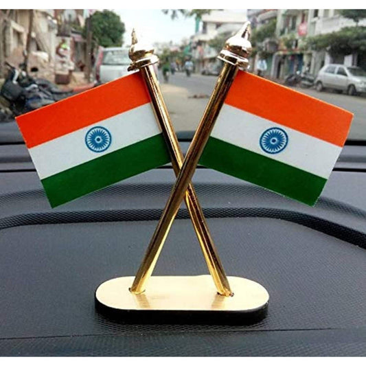 India National FLAG Memento Sculpture Home Office Desk Artwork Showpiece Rare (2432)