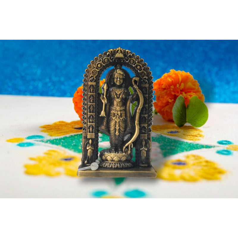 RAM Original Ram Lalla Idol Murti Lalla Statue Metal For Puja Decorative Showpiece | Gold Finished (2436)
