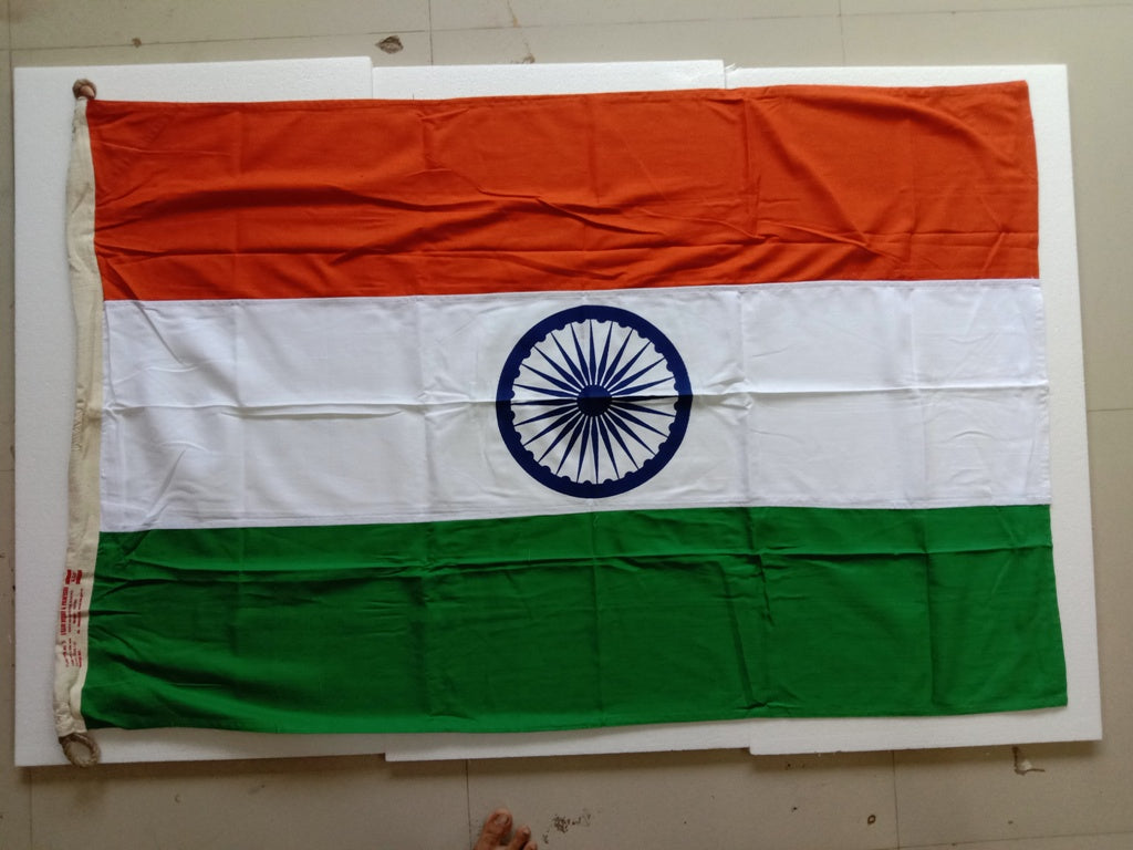 Hindustan Bharat India National Flag - Indepence Day - Made of KHADI - 52 x 36 Inches - BIS approved (2602)