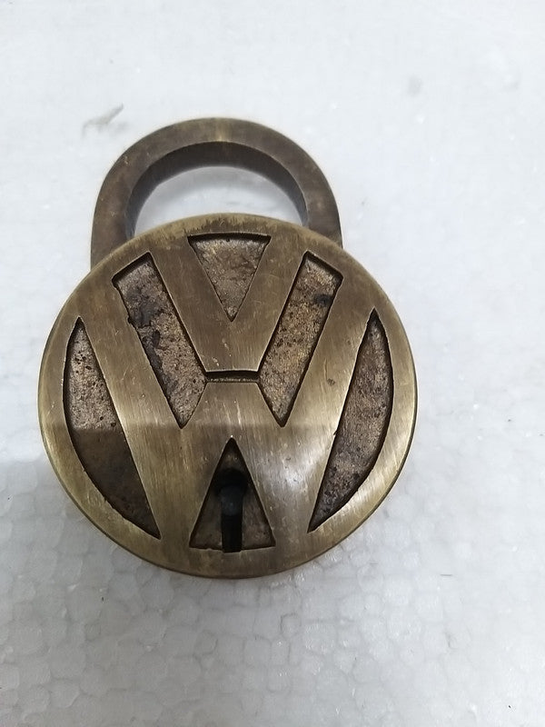 Working VOLKSWAGEN Texted Unique Brass Padlock With 2 Keys (3014)
