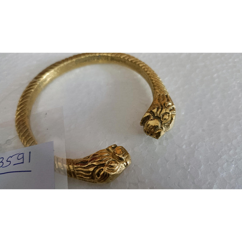 Gold Plated Brass Bangle Cuff Kada for Men (3591)