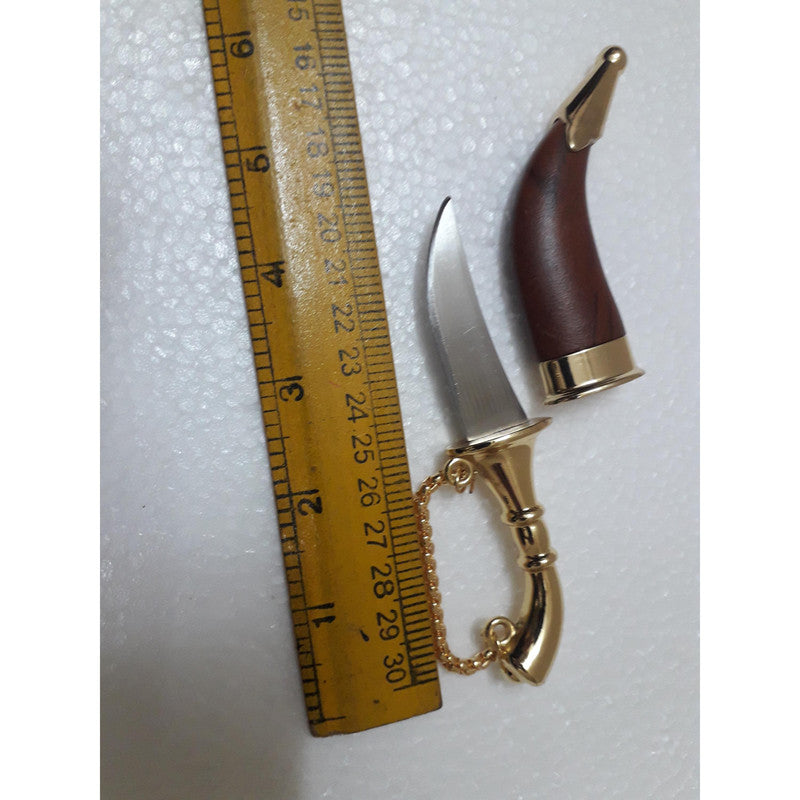 Stainless Steel Sikh Siri Sahib Taksali Singh Gold Plated (377)