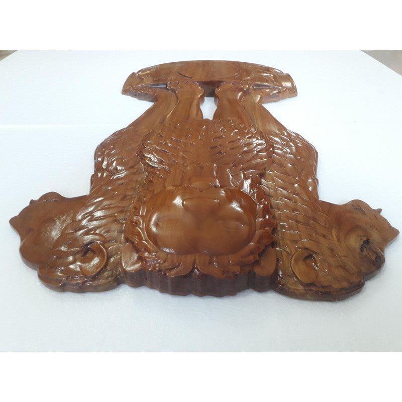 2 Feet LARGE Indian National Emblem Wall Plaque - Teak Wood - 3D Engraving Work (3778)