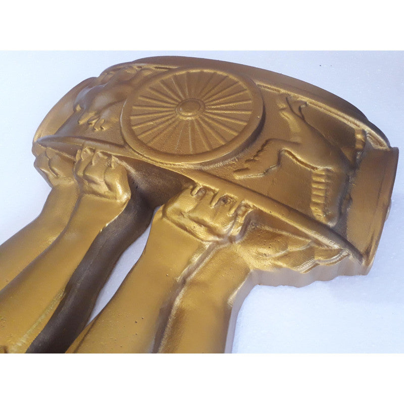 2 Feet LARGE Republic of INDIA Coat Of Arms Plaque - NATIONAL Emblem Ashok STAMBH (3781)