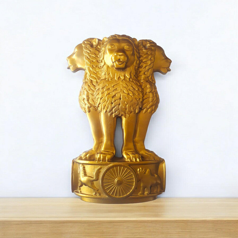 2 Feet LARGE Indian National Emblem Wall Plaque - 3D Work Solid Casting (3781)