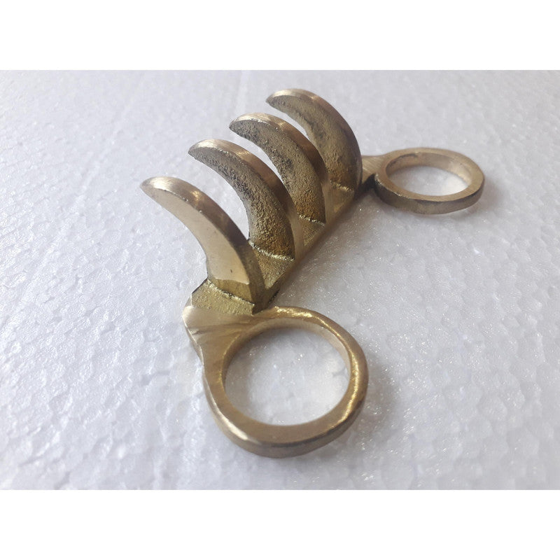 Brass Bagh Nakh Vagh Nakh Maratha India Hand Forged Handmade (3799)