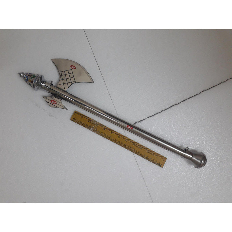 Stainless-Steel Full-Length Lord Parshuram Axe Vajra for Tree Cutting and Multipurpose (3832)