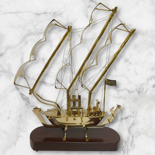 Large Brass Boat for Home DÃ©cor - Rare Collection (3855)