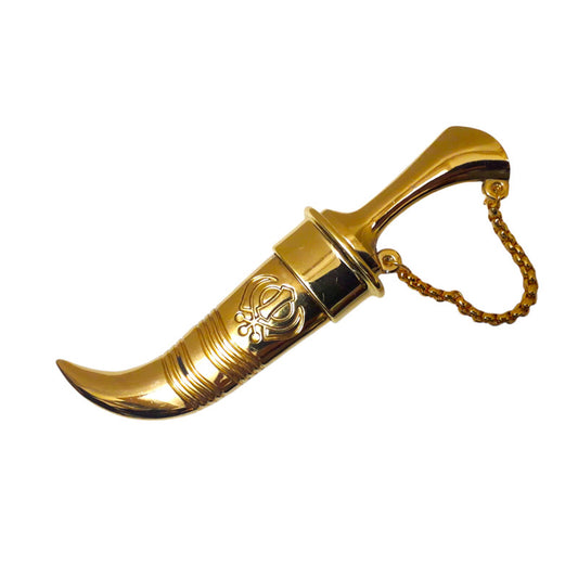 Stainless Steel Sikh Siri Sahib Taksali Singh Gold Plated (395)