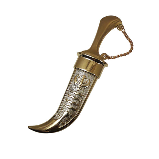 Stainless Steel Sikh Siri Sahib Taksali Singh Gold Plated (405)