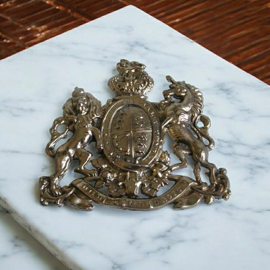 Brass Roayl  Style  Arms of the EAST INDIA Company - Coat of Arms (5125)