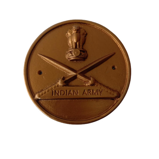 6 Inches INDIAN ARMY  Wall Plaque - Wall Decor (5390)