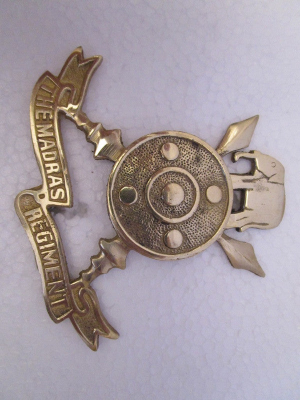 THE MADRAS REGIMENT Indian Police Military Navy Air Force CAST Safe Plaque Plate Crests Badge (714)