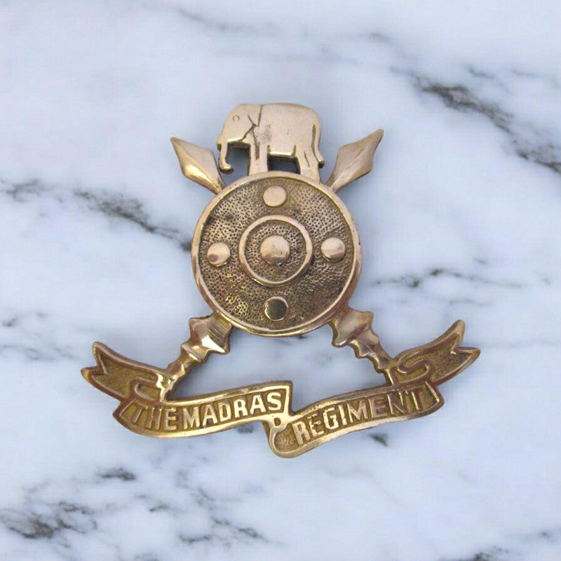 THE MADRAS REGIMENT Indian Police Military Navy Air Force CAST Safe Plaque Plate Crests Badge (714)