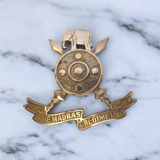 THE MADRAS REGIMENT Indian Police Military Navy Air Force CAST Safe Plaque Plate Crests Badge (714)