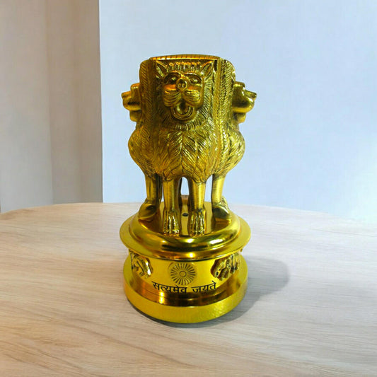 LARGE Indian NATIONAL Emblem - Republic of INDIA - Ashok STAMBH Statue (77)