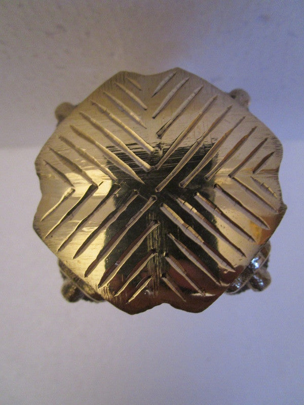 6" Brass Ashok Stambh Indian National Emblem | Ashoka Chakra Office Desk Memento (842)