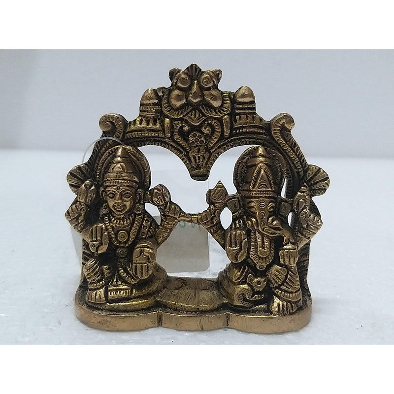 Goddess LAXMI with Lord Ganesha Statue Figurine | Brass | Home Decor (2004)