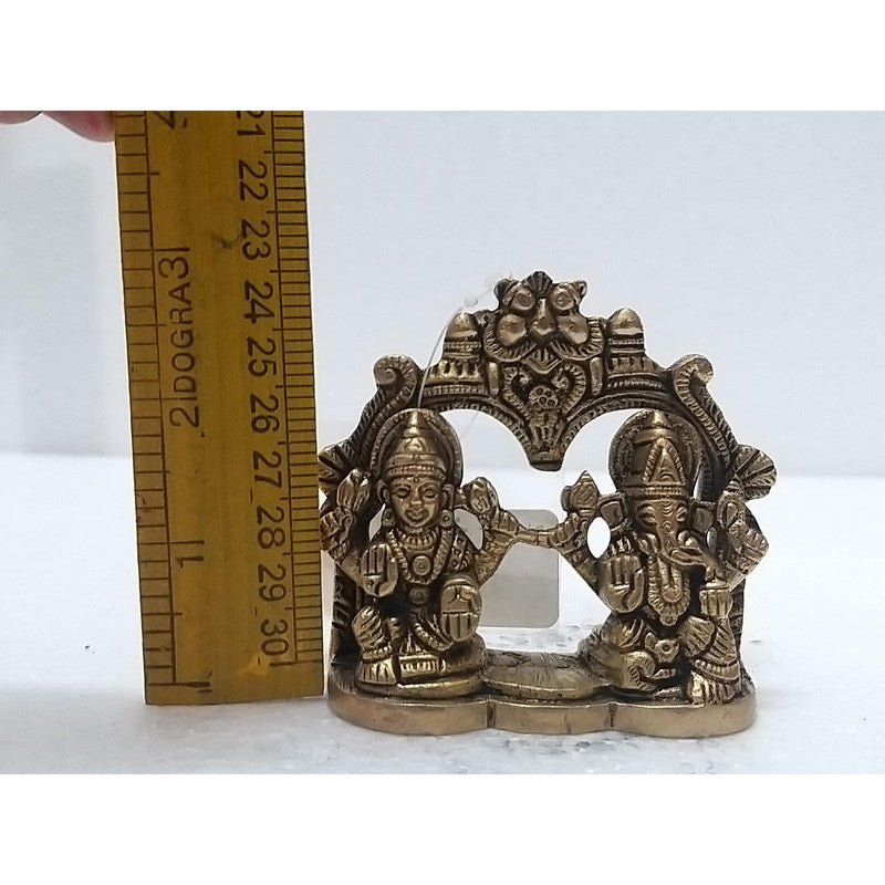Goddess LAXMI with Lord Ganesha Statue Figurine | Brass | Home Decor (2004)